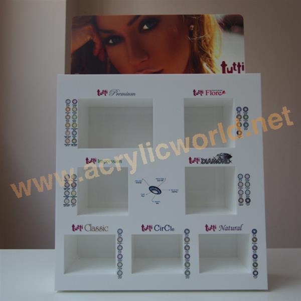 color contact lens display for window showcase